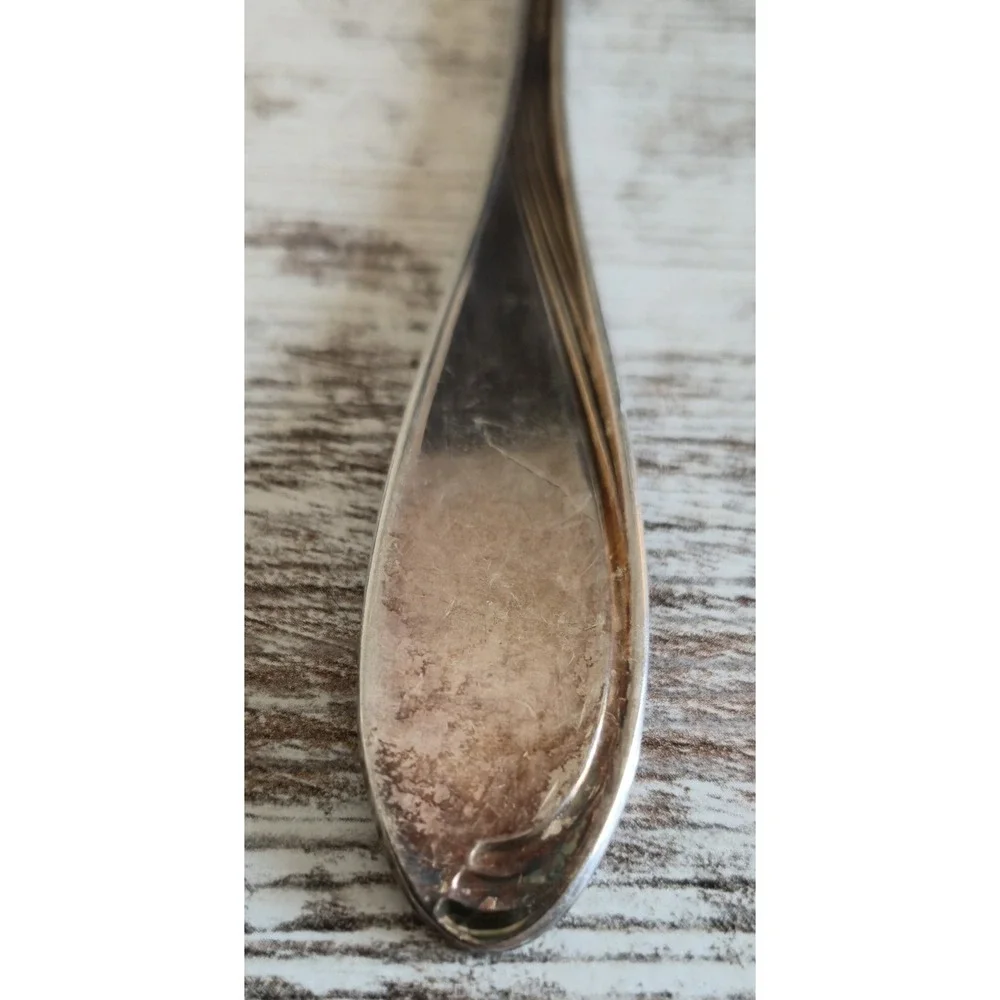 Vintage Oneida Ltd Stainless Serving Fork 3-Tine Cold Meat Fork Utensil 8.5in